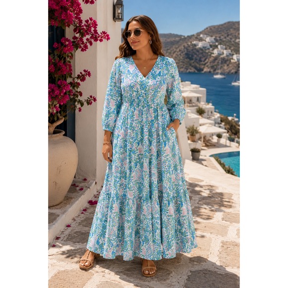 Lilly Pulitzer Dresses & Skirts - Lilly Pulitzer Deacon V-Neck Maxi Dress Resort White Just A Pinch Floral 16 NWT